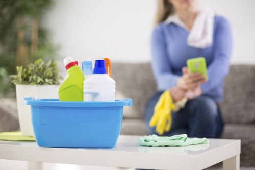 Supervisor assessing carpet cleaning notes during a complaint review